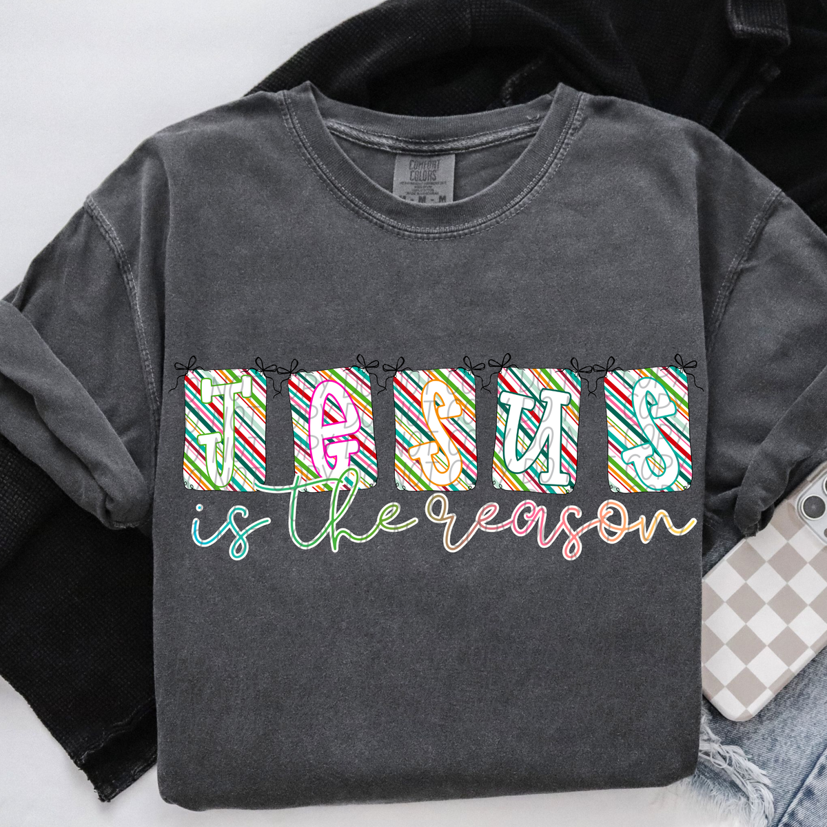 Jesus is the reason rainbow banner (City) DTF Transfer