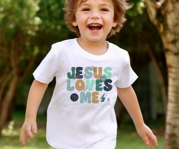 Jesus loves me boy retro 28764 DTF Transfer