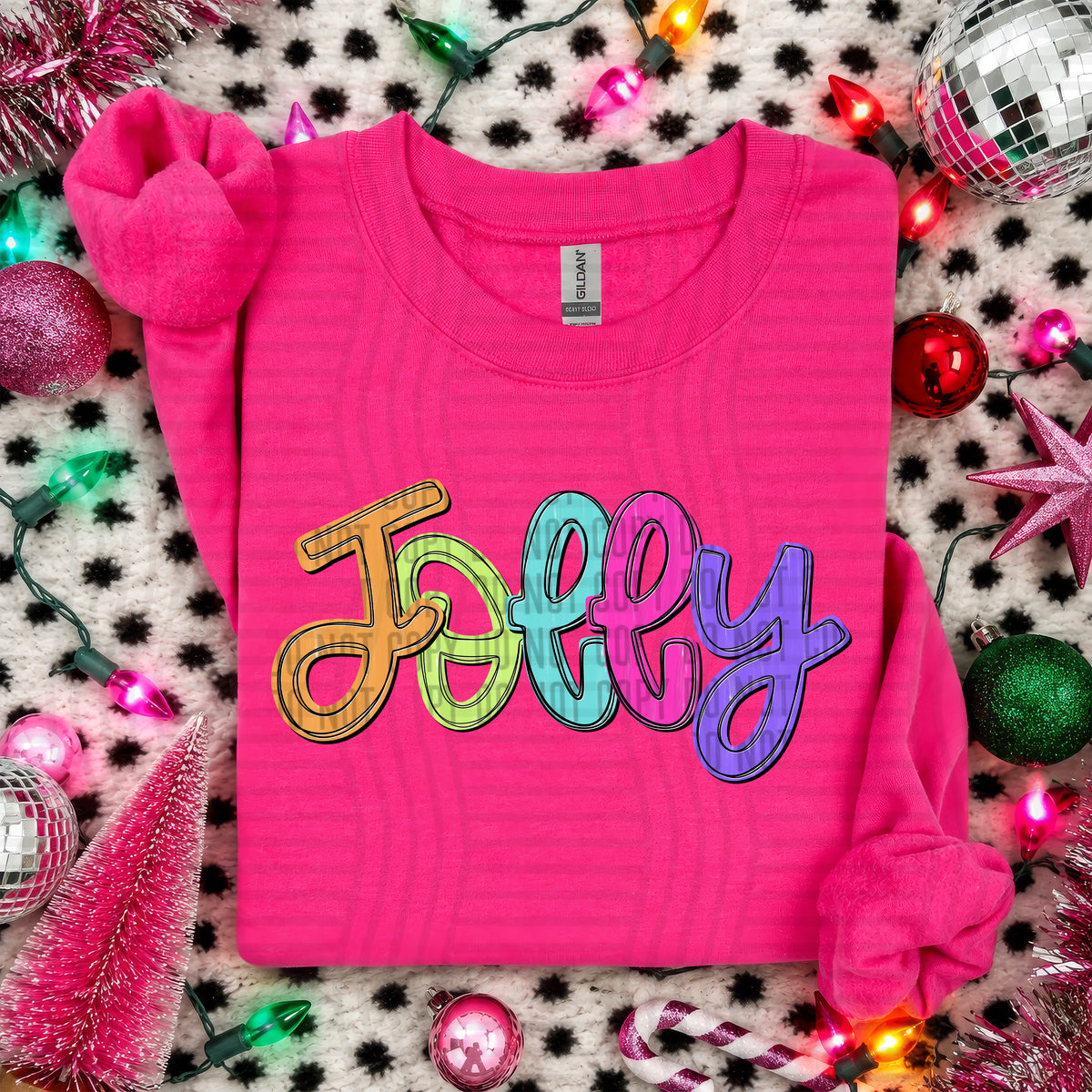 Jolly-Christmas script words (Caplinger) DTF Transfer