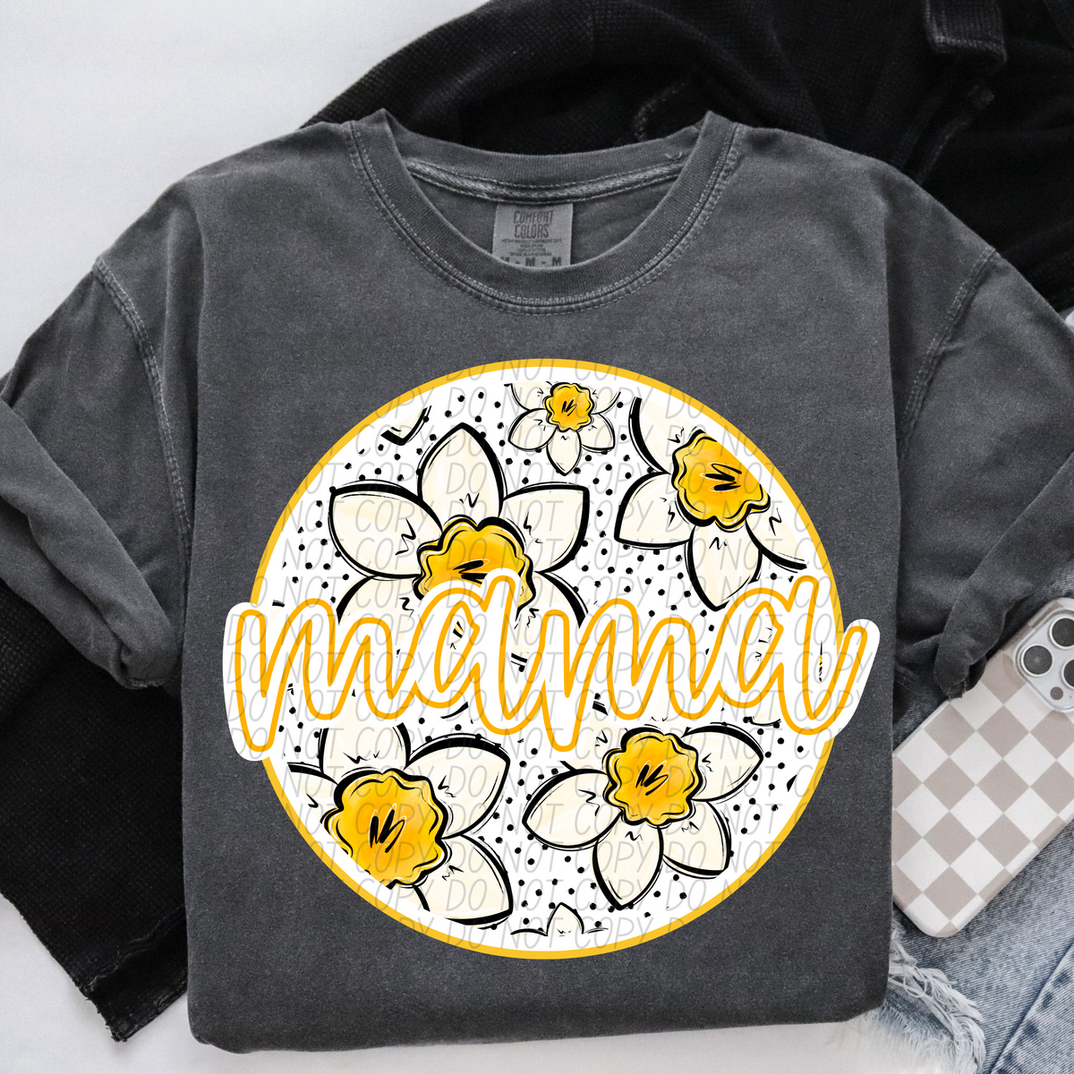 Mama Circle Jonquil Flower (CITY) DTF transfer