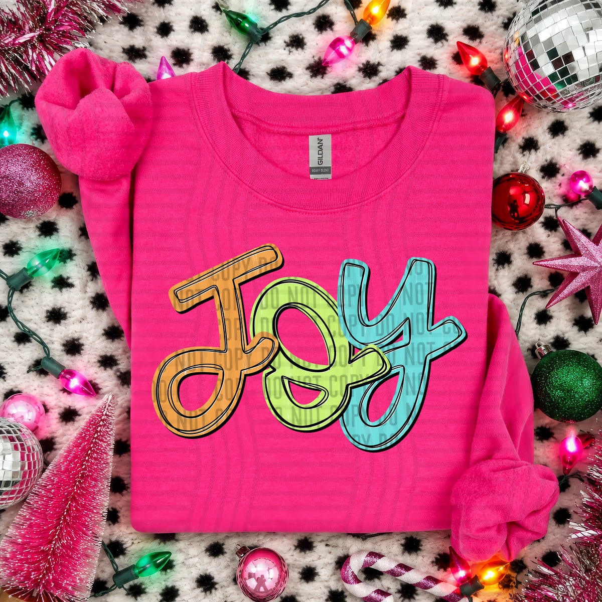 Joy-Christmas script words (Caplinger) DTF Transfer