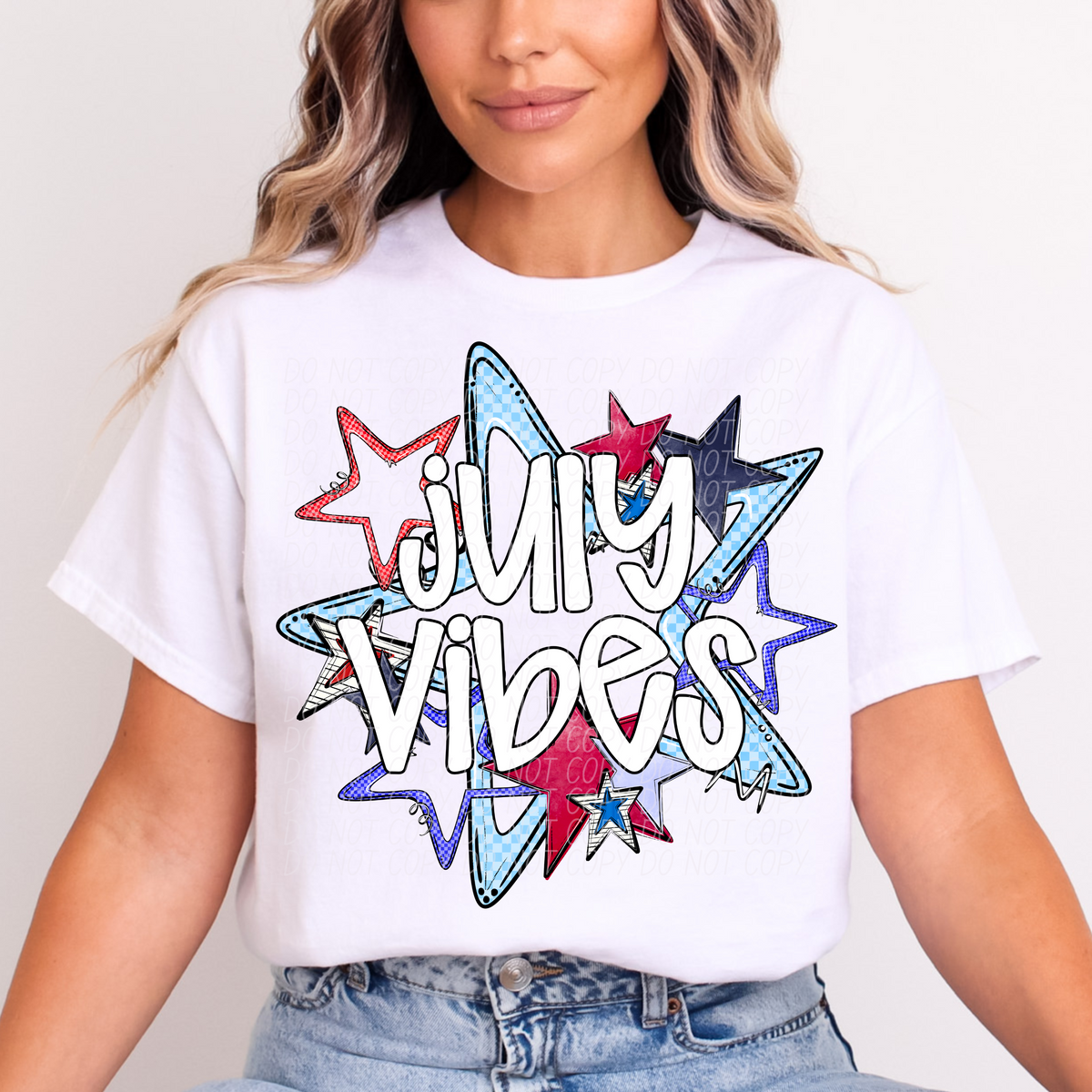 July Vibes Stars (CITY) DTF transfer