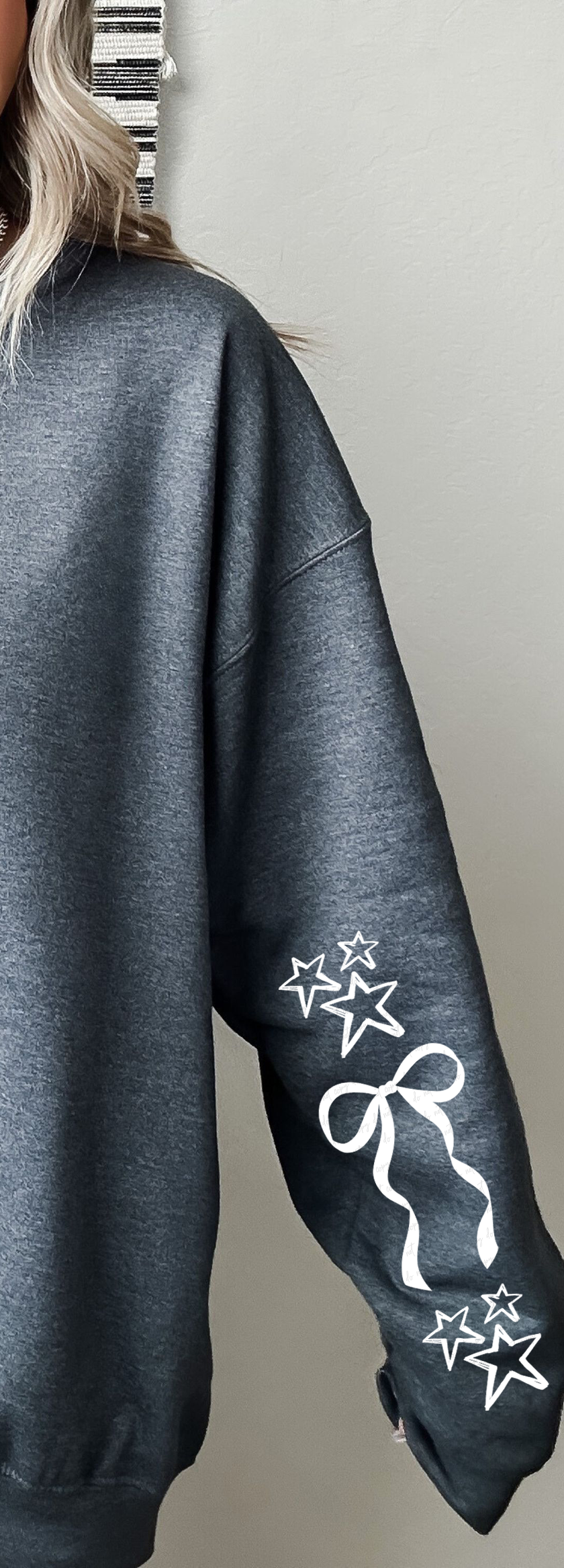 Just A Girl Rooted In Faith Sleeve Print WHITE 117247 DTF TRANSFER