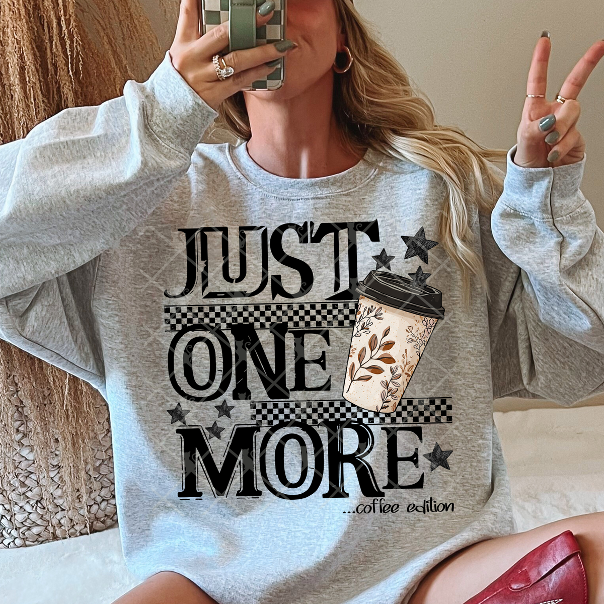 Just one more coffee with stars (TTD) DTF Transfer