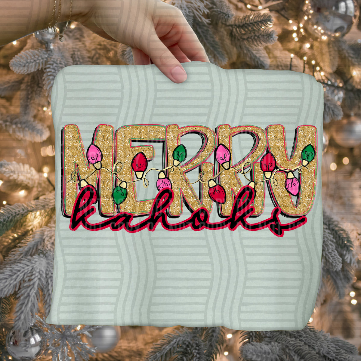 kahoks merry with lights (caplinger) DTF Transfer
