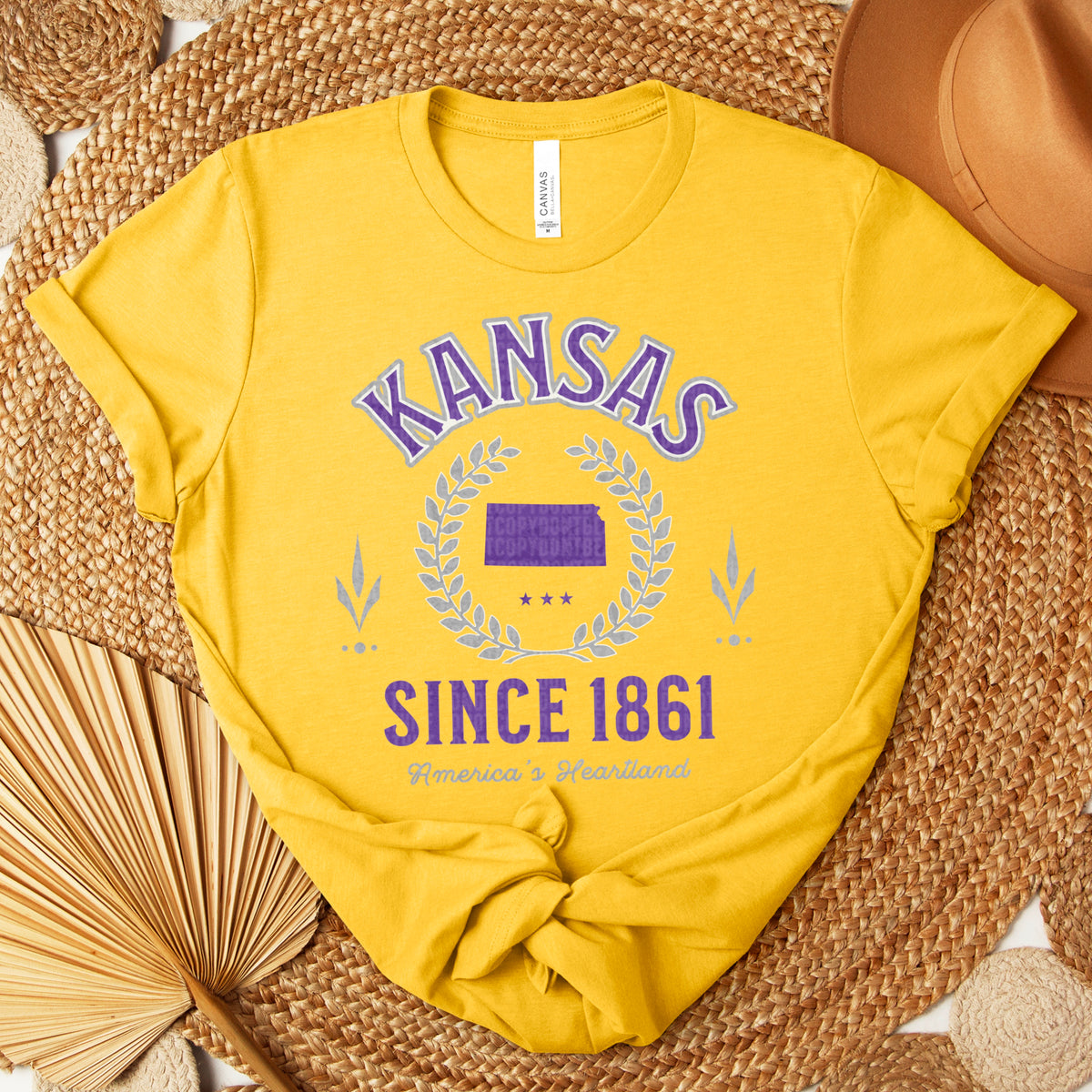 Kansas Varsity Letters DK PURPLE and LT PURPLE 105172 DTF transfer