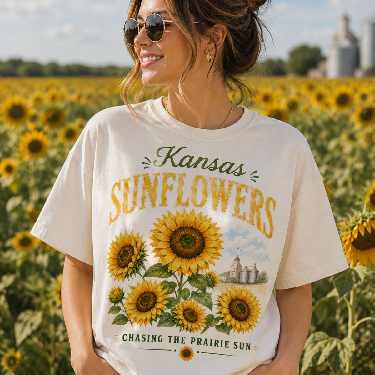 Kansas sunflowers (Parker) DTF Transfer