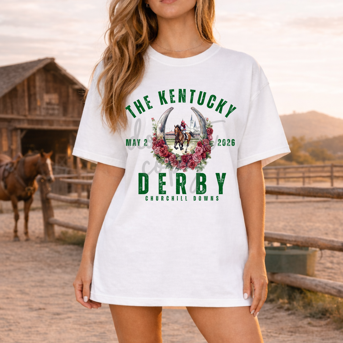 Kentucky derby green font (Parker) DTF Transfer