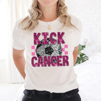 kick cancer soccer ball sequin 40272 DTF TRANSFER