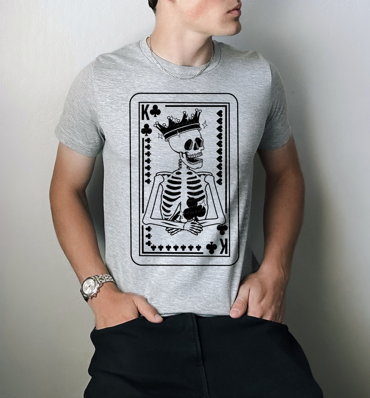 King Of Clubs Card Black 81528 DTF Transfer