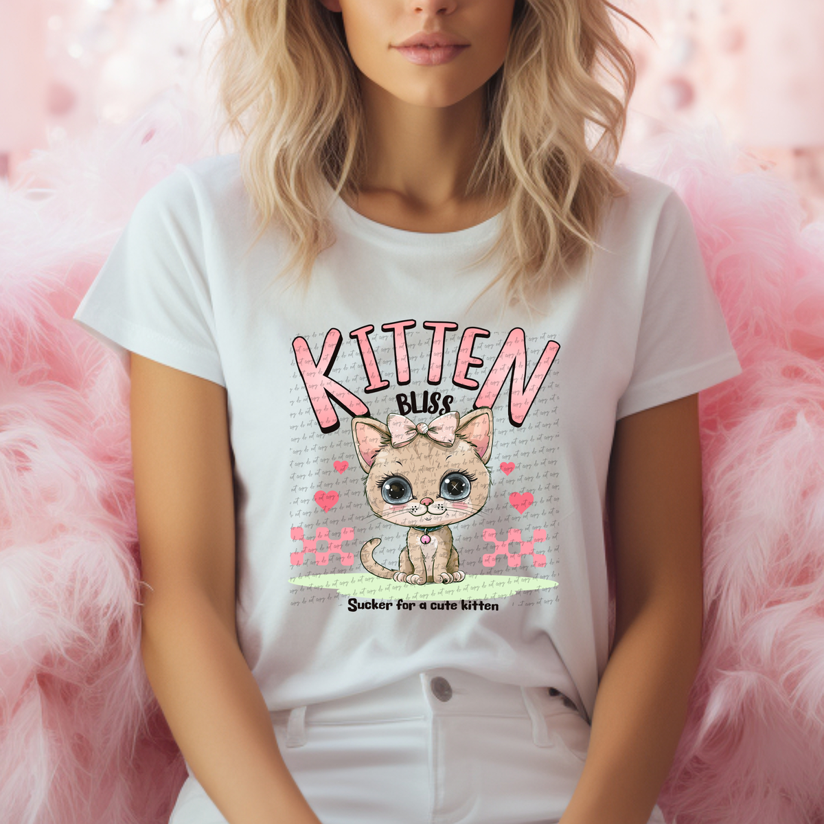 Kitten Bliss Sucker For A Cute Kitten 59488 DTF transfer