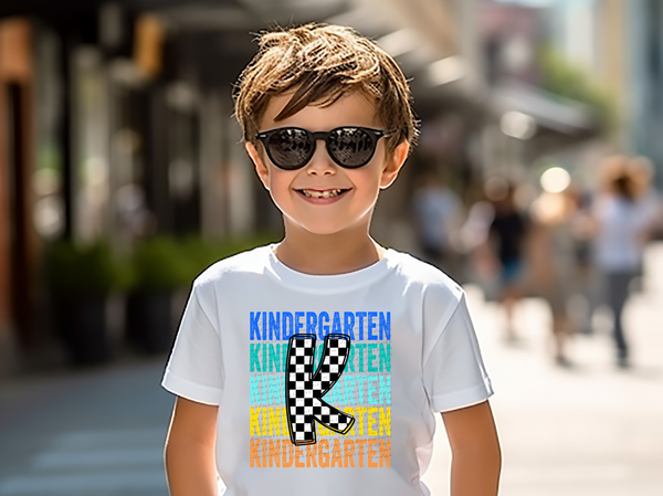 Kindergarten Checkered Stacked 42051 DTF transfer