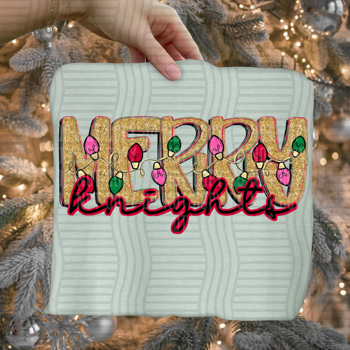 knights merry with lights (caplinger) DTF Transfer