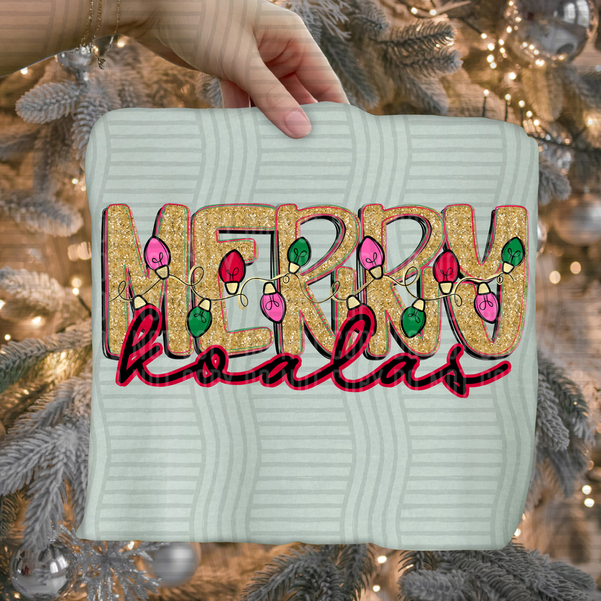 koalas merry with lights (caplinger) DTF Transfer