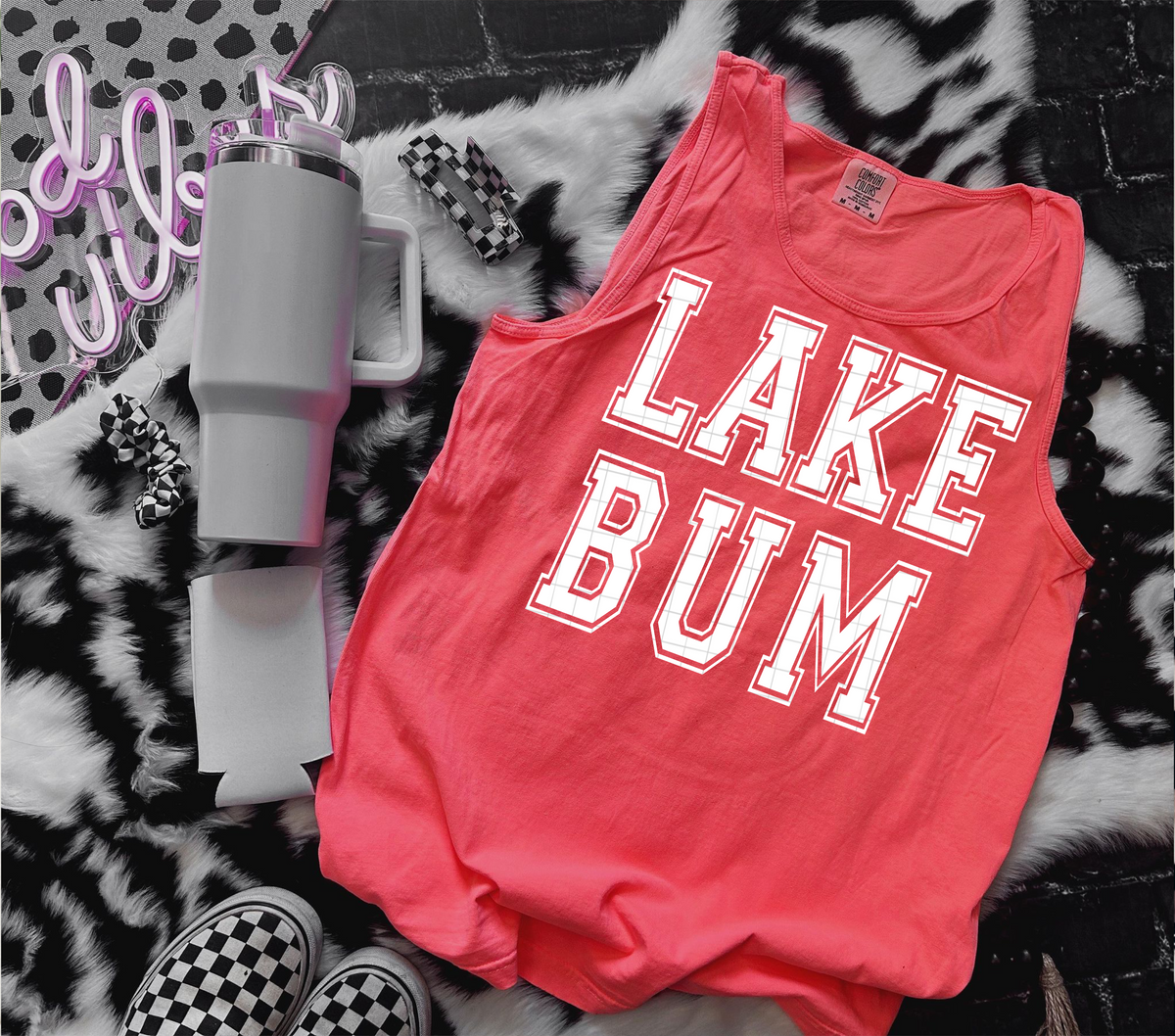 Lake bum white (40e) DTF Transfer