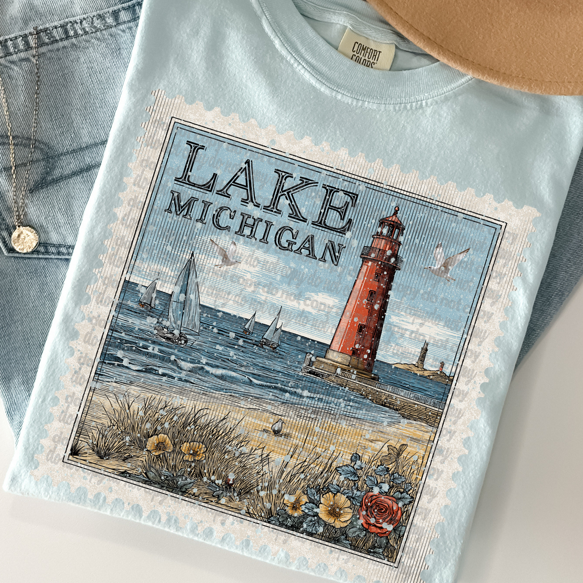 Lake Michigan Stamp (TTD) 102502 DTF transfer
