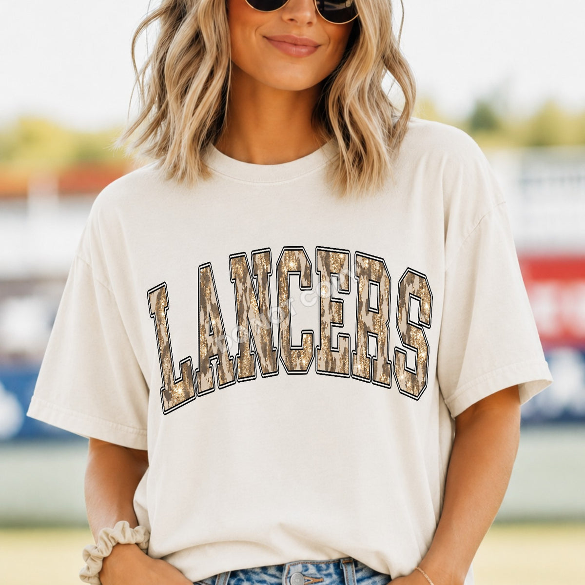 Lancers leopard and gold arched (Parker) DTF transfer