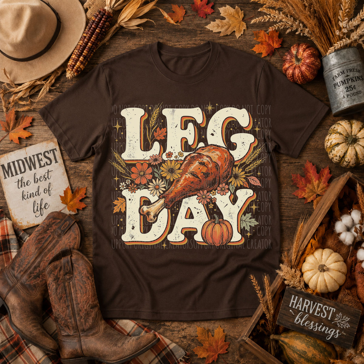 Leg day chicken leg  (SDD) DTF Transfer