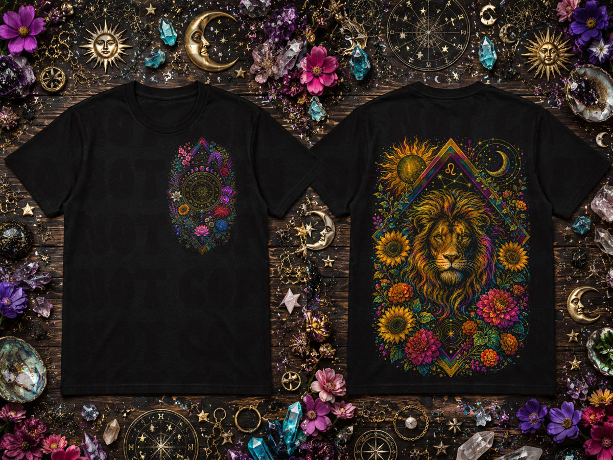 Floral Leo BACK ONLY (Starlight) DTF Transfer