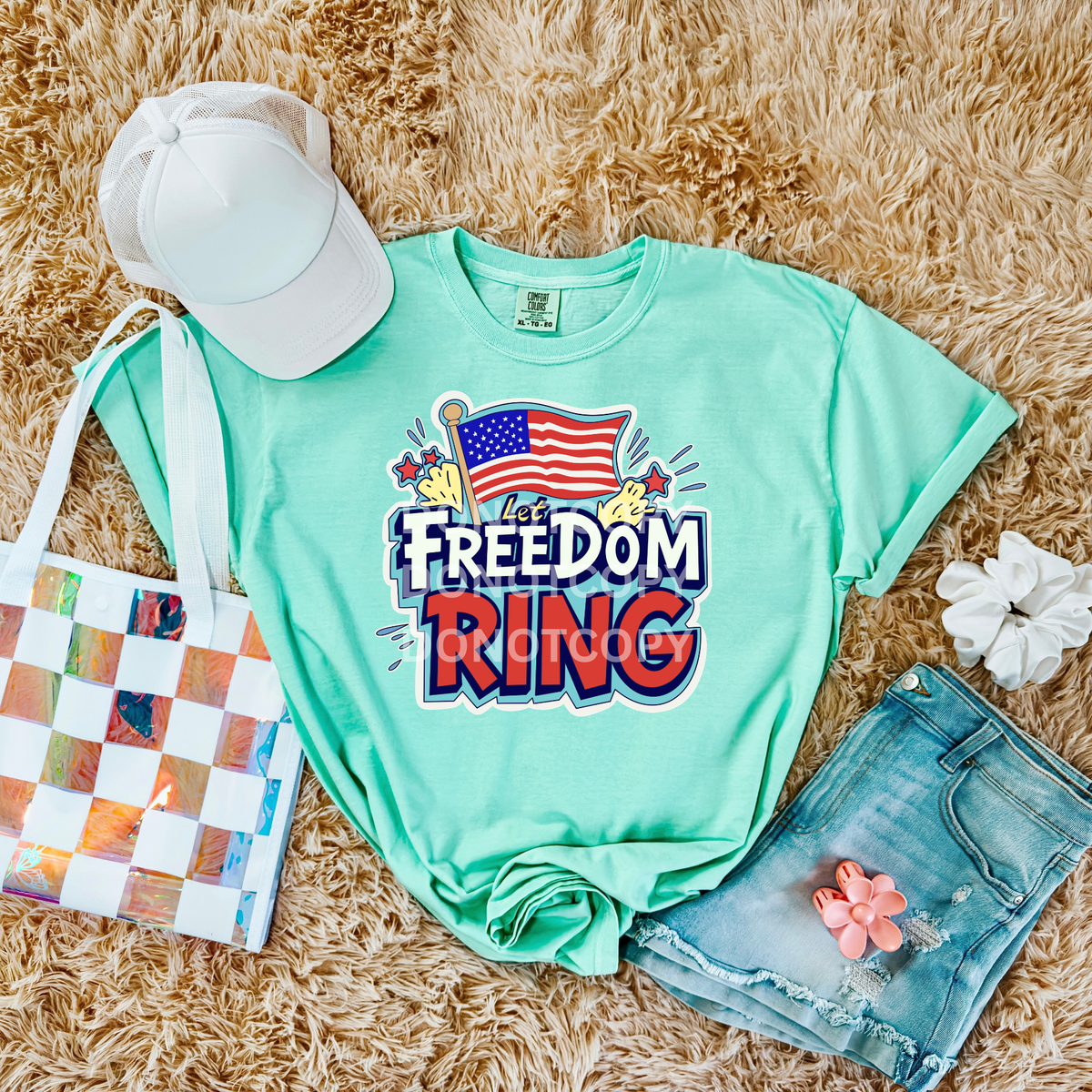 Let freedom ring flag (CSG) DTF Transfer