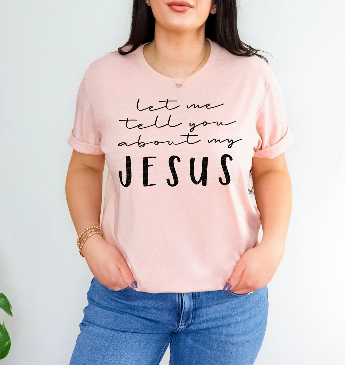 Let Me Tell You About My Jesus Black Font 115995 DTF Transfer