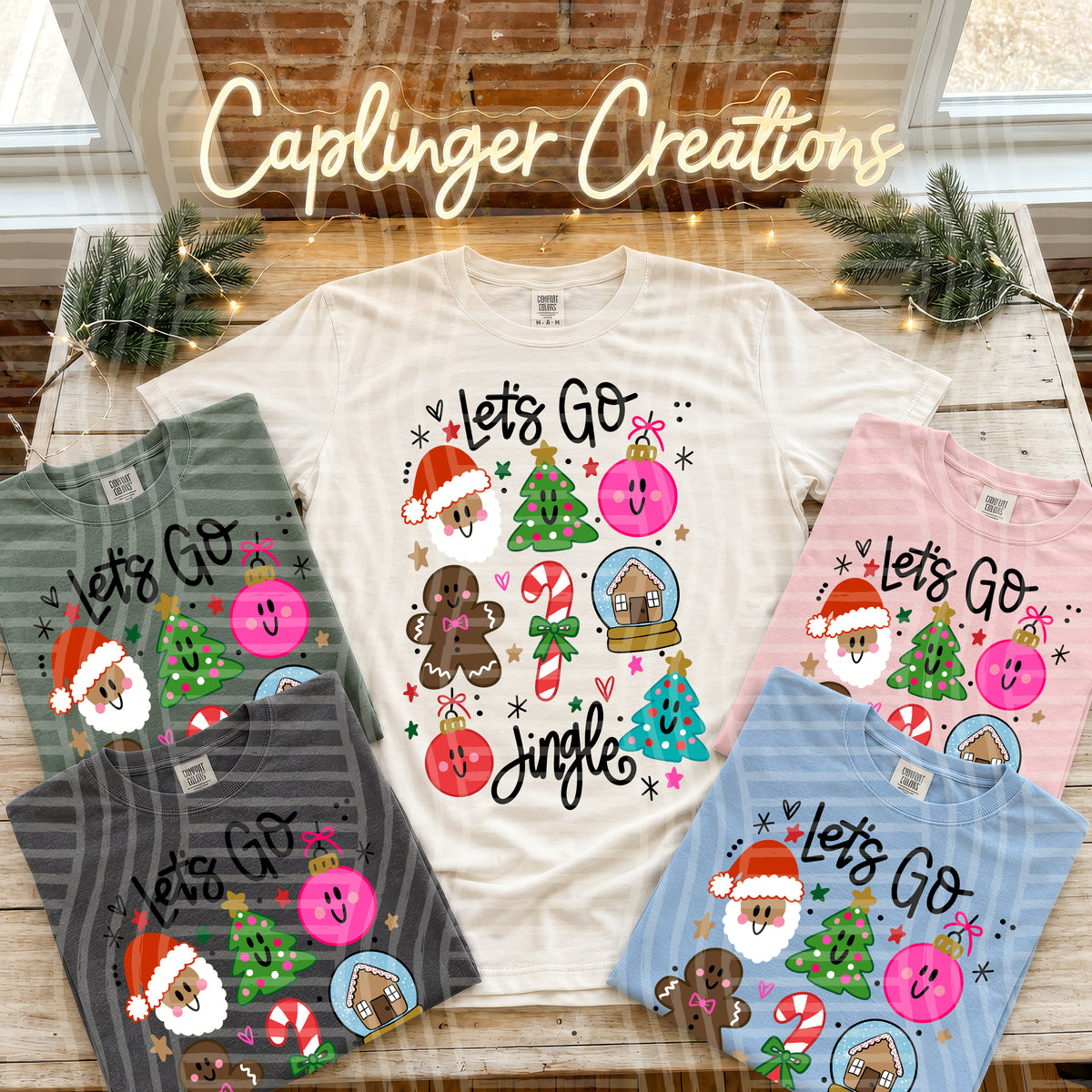 Let's Go Jingle-Medium (Caplinger)DTF Transfer