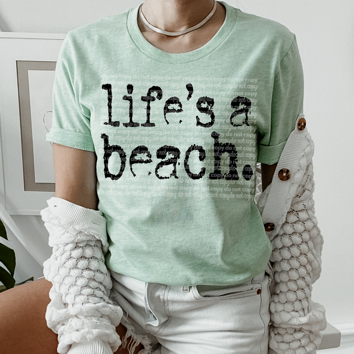 Life's a Beach Typography (TTD) 102803 DTF transfer