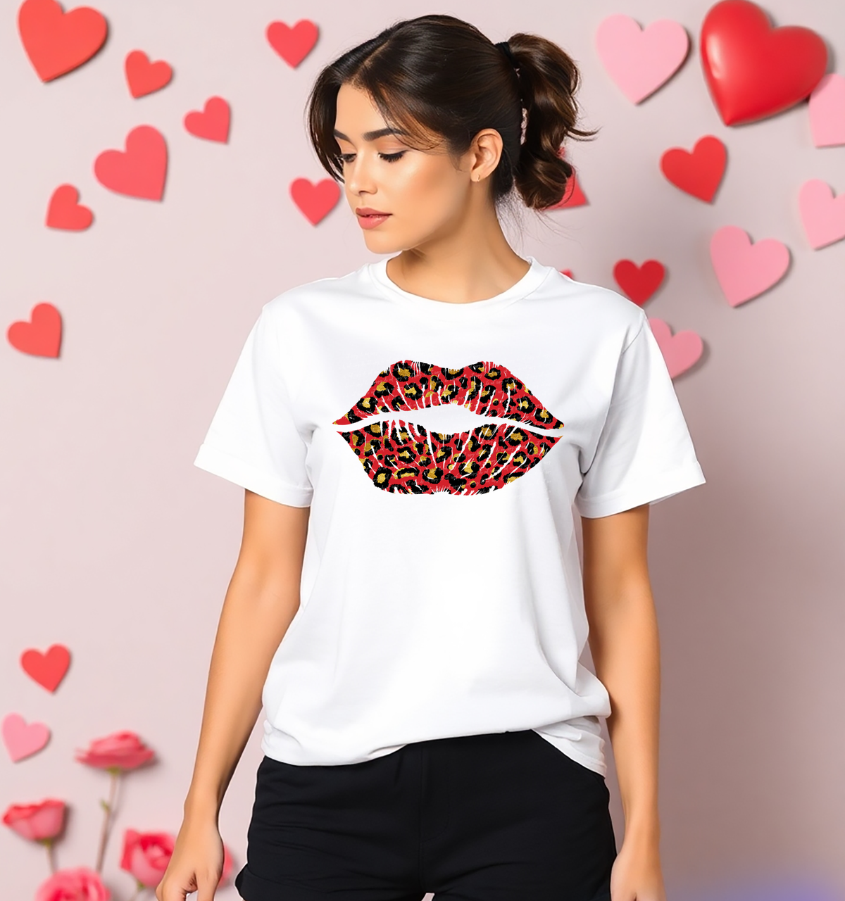 Lips Gold Red 81534 DTF Transfer