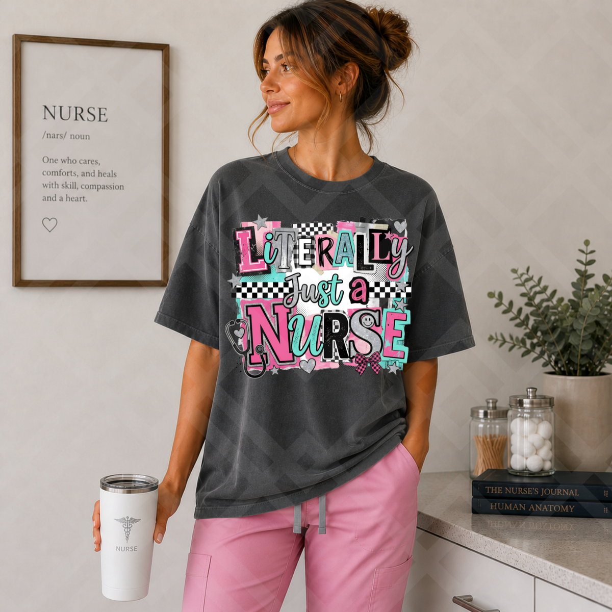 Literally just a nurse magazine font (Parker) DTF Transfer
