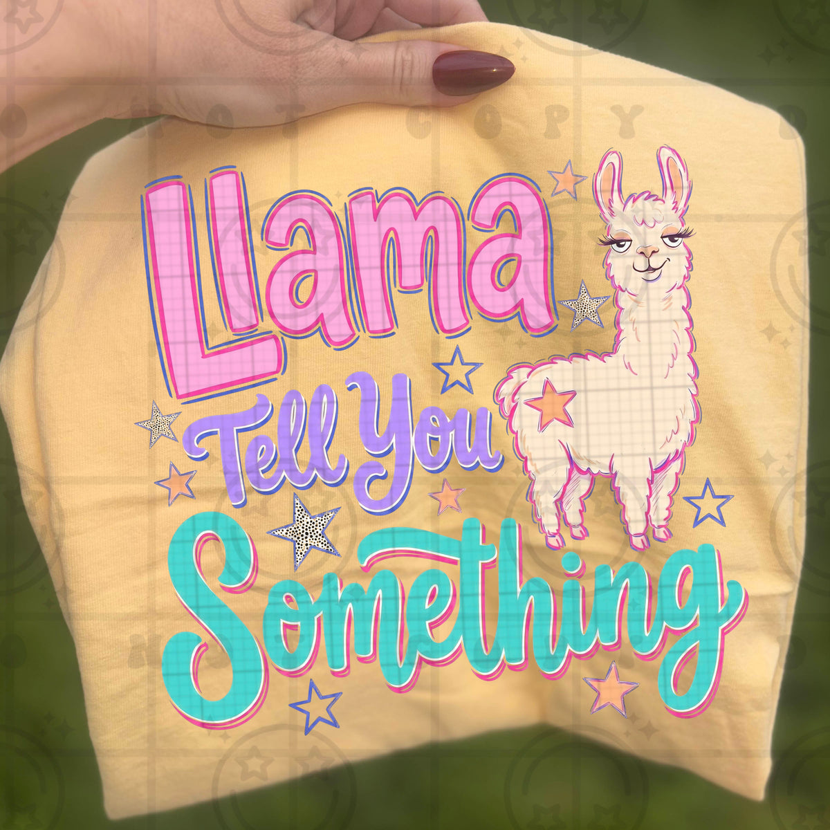 Liama tell you something (HW) DTF Transfer