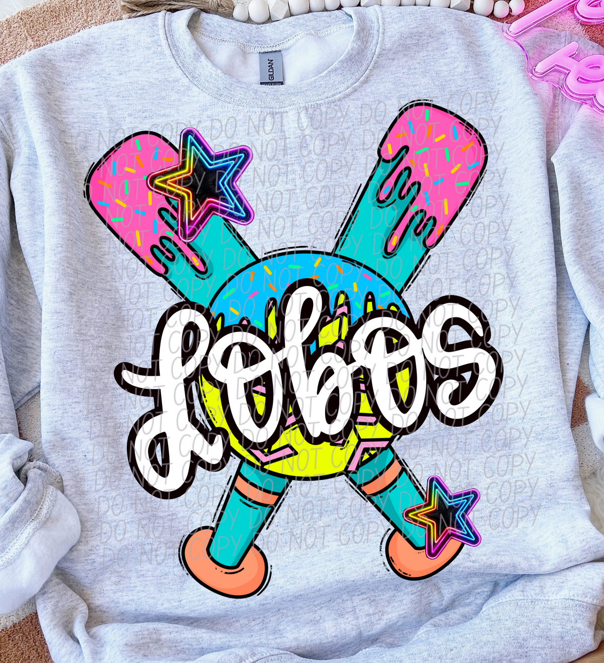 Dripping softball Lobos (CITY) DTF transfer