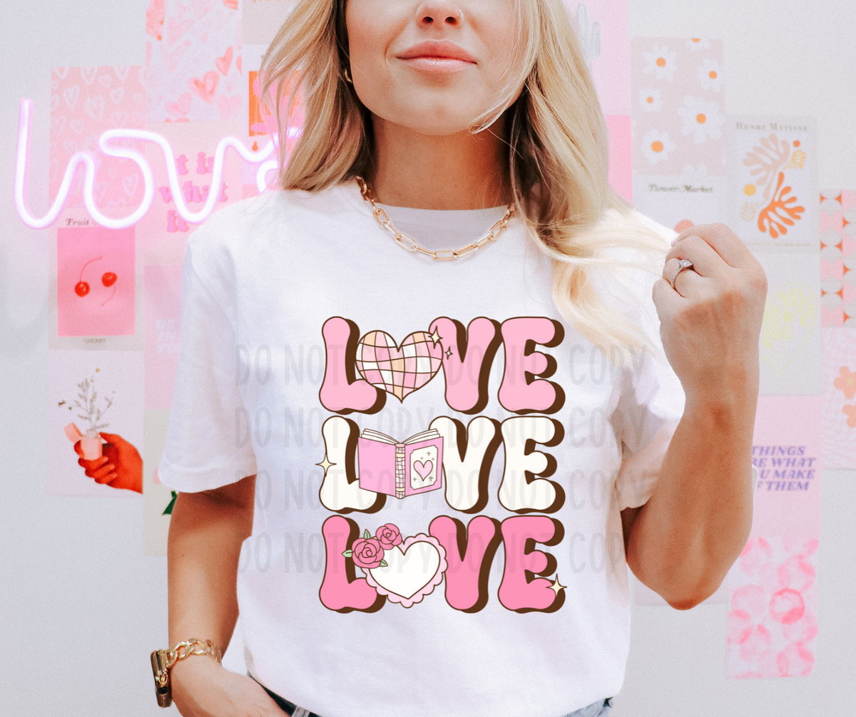 Love stacked (canvista) DTF transfer