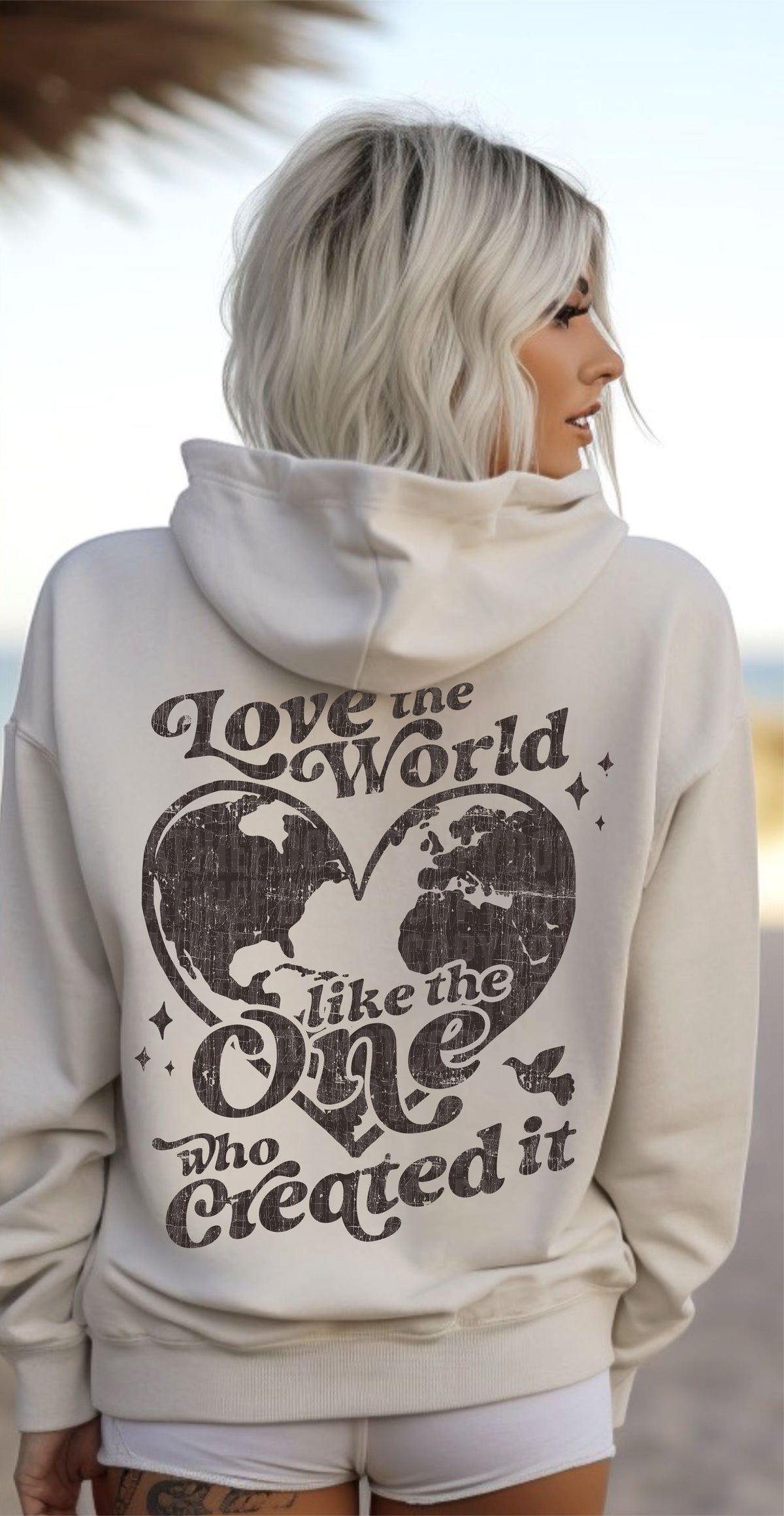 For God so loved the world like the one who created it brown 103805 DTF transfer