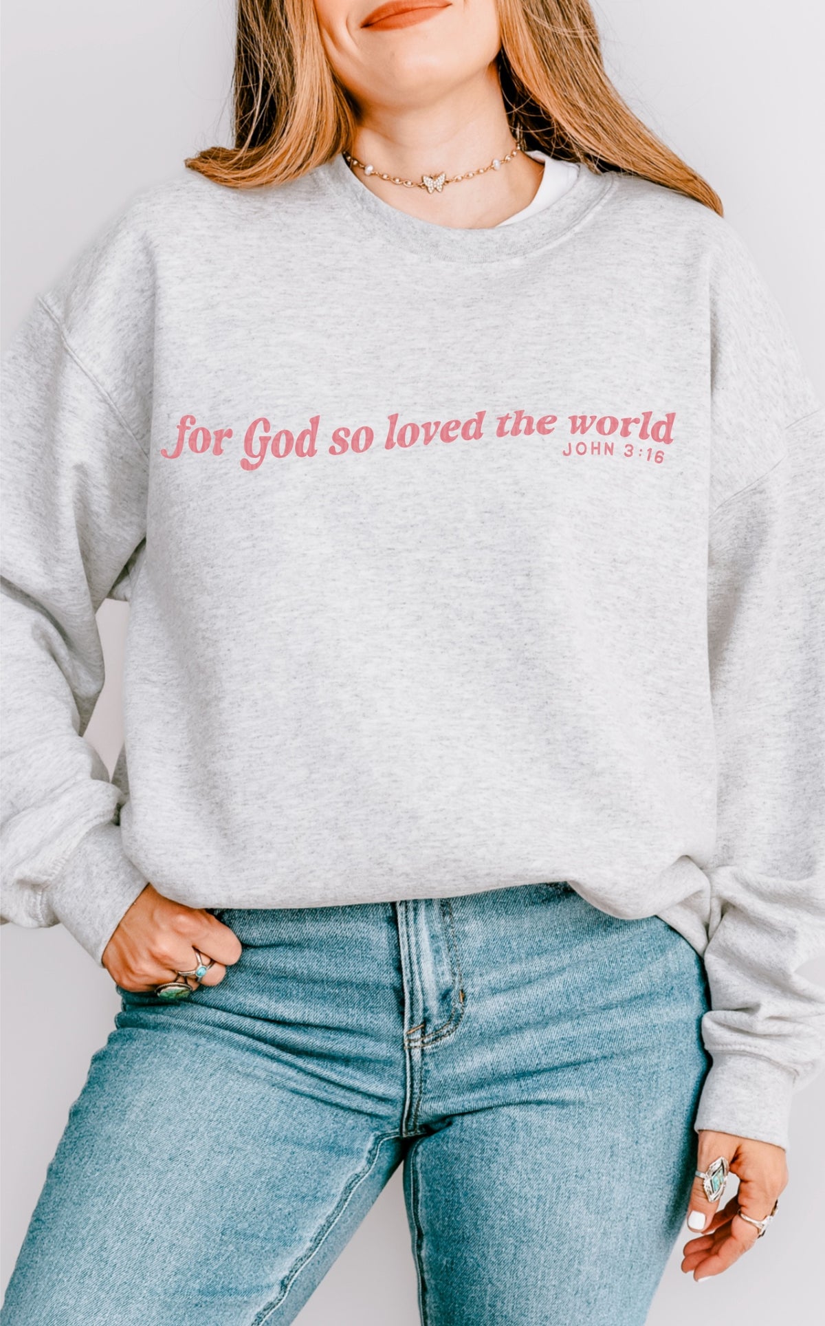 For God so loved the world pink 103985 DTF transfer