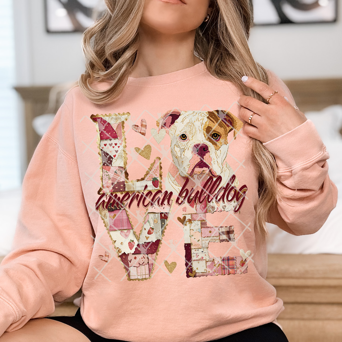 Love American Bulldog TTD DTF transfer