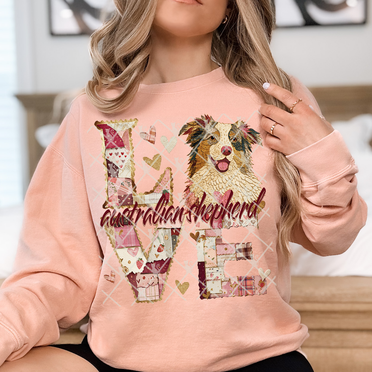 Love Australian Shepherd TTD DTF transfer
