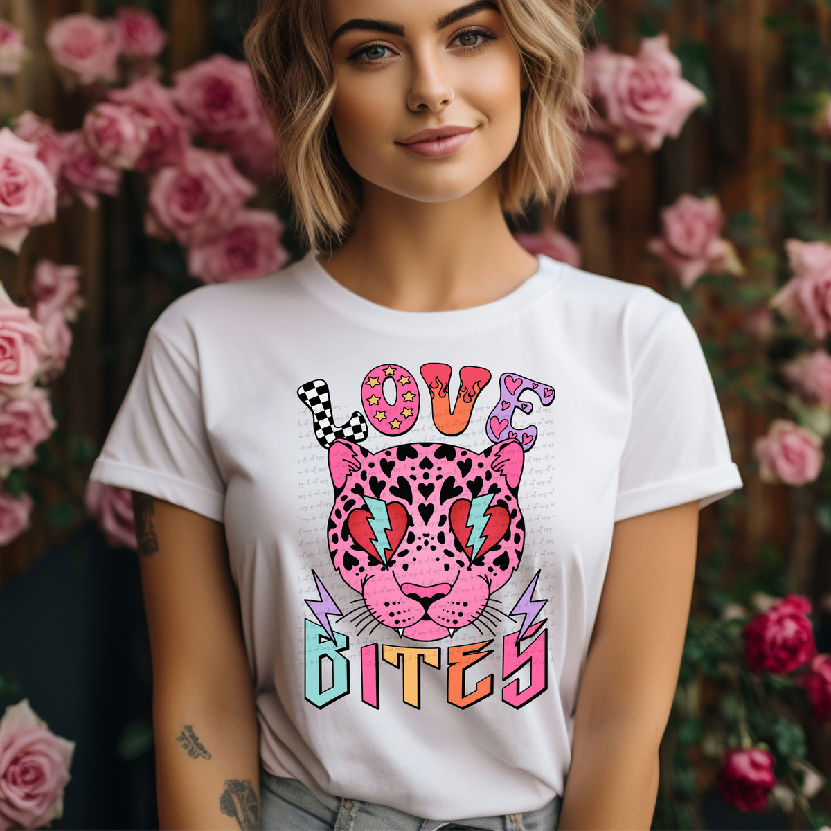 Love Bites Heart Cheetah 81536 DTF Transfer