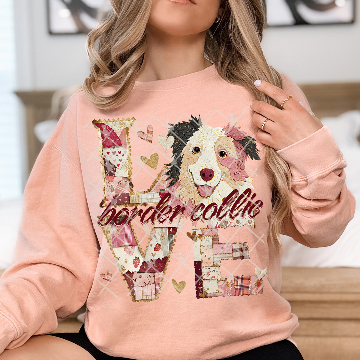 Love Border Collie TTD DTF transfer