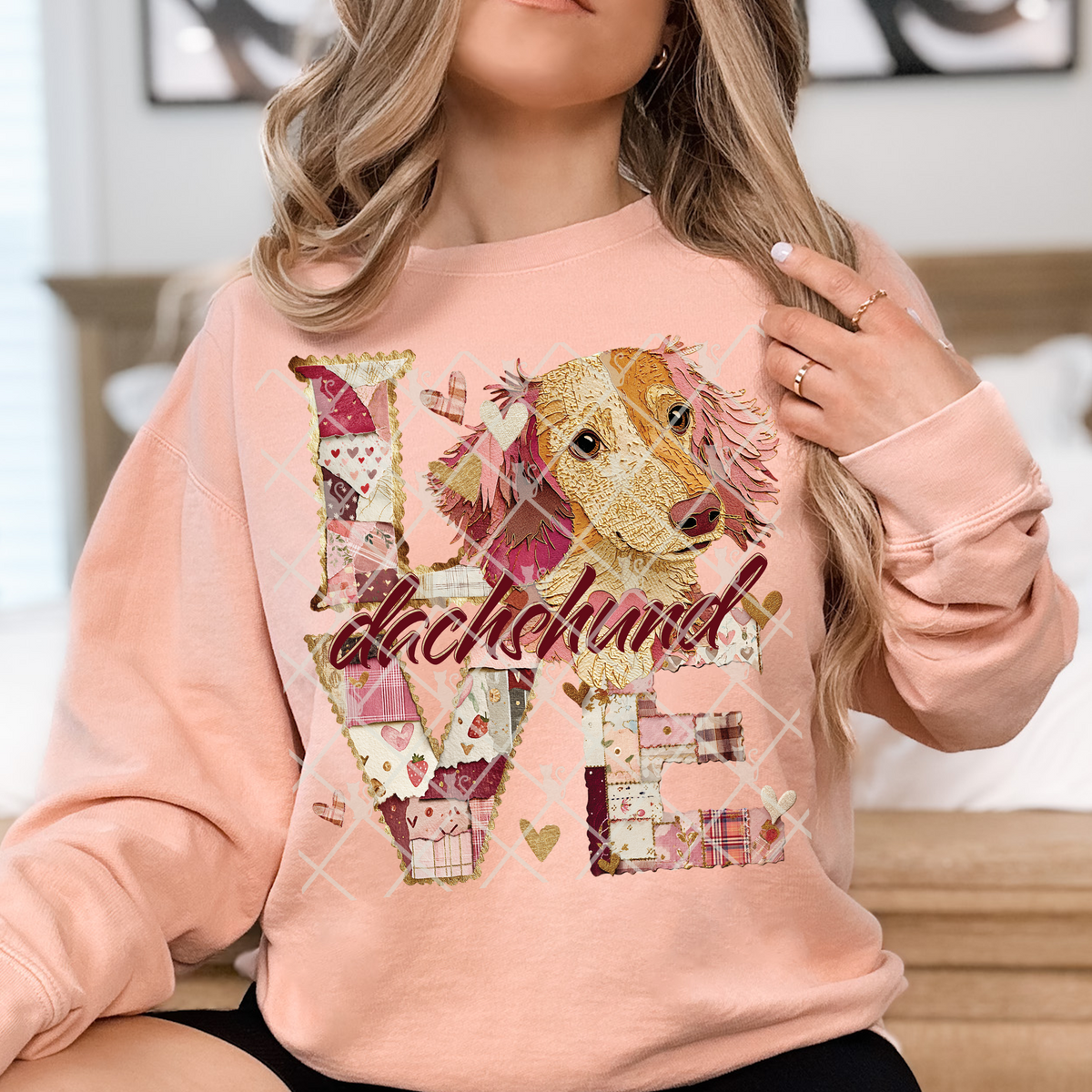 Love Dachshund TTD DTF transfer