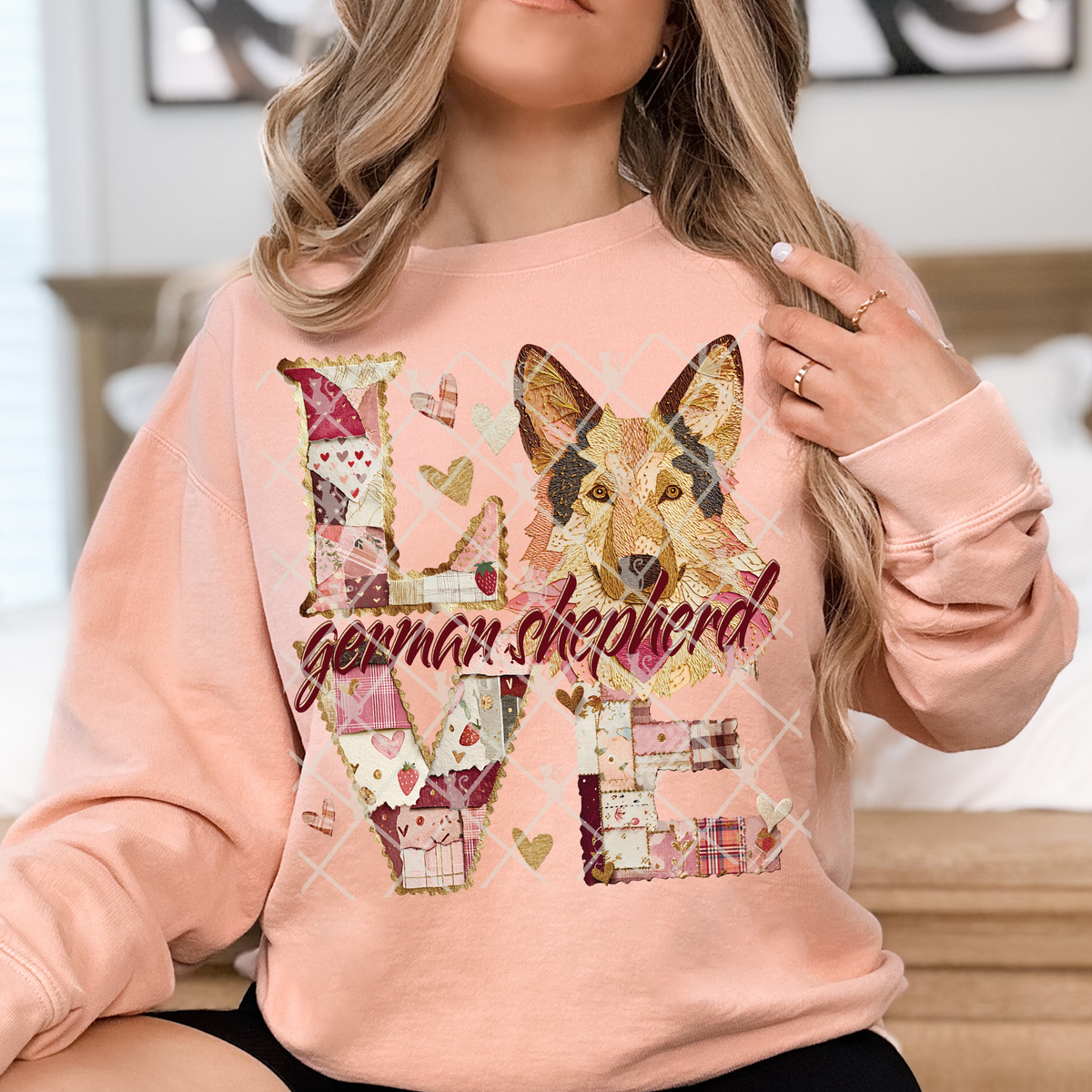 Love German Shepherd TTD DTF transfer