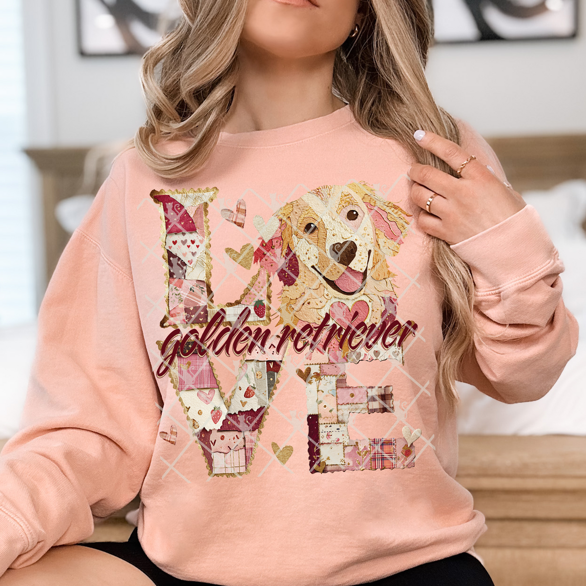 Love Golden Retriever TTD DTF transfer