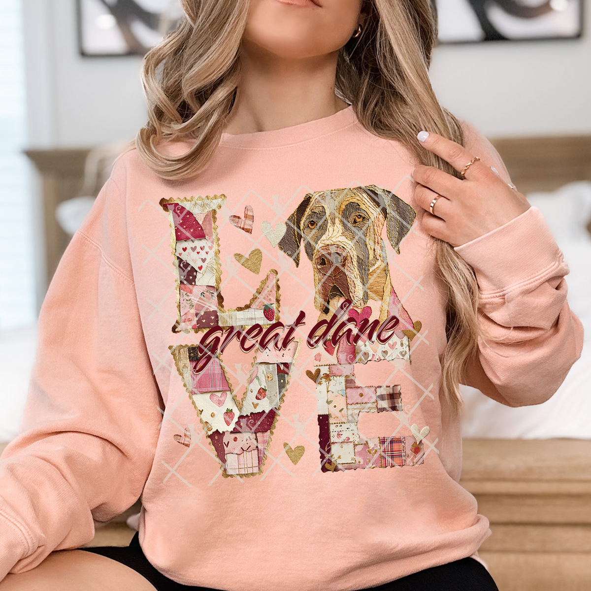 Love Great Dane TTD DTF transfer