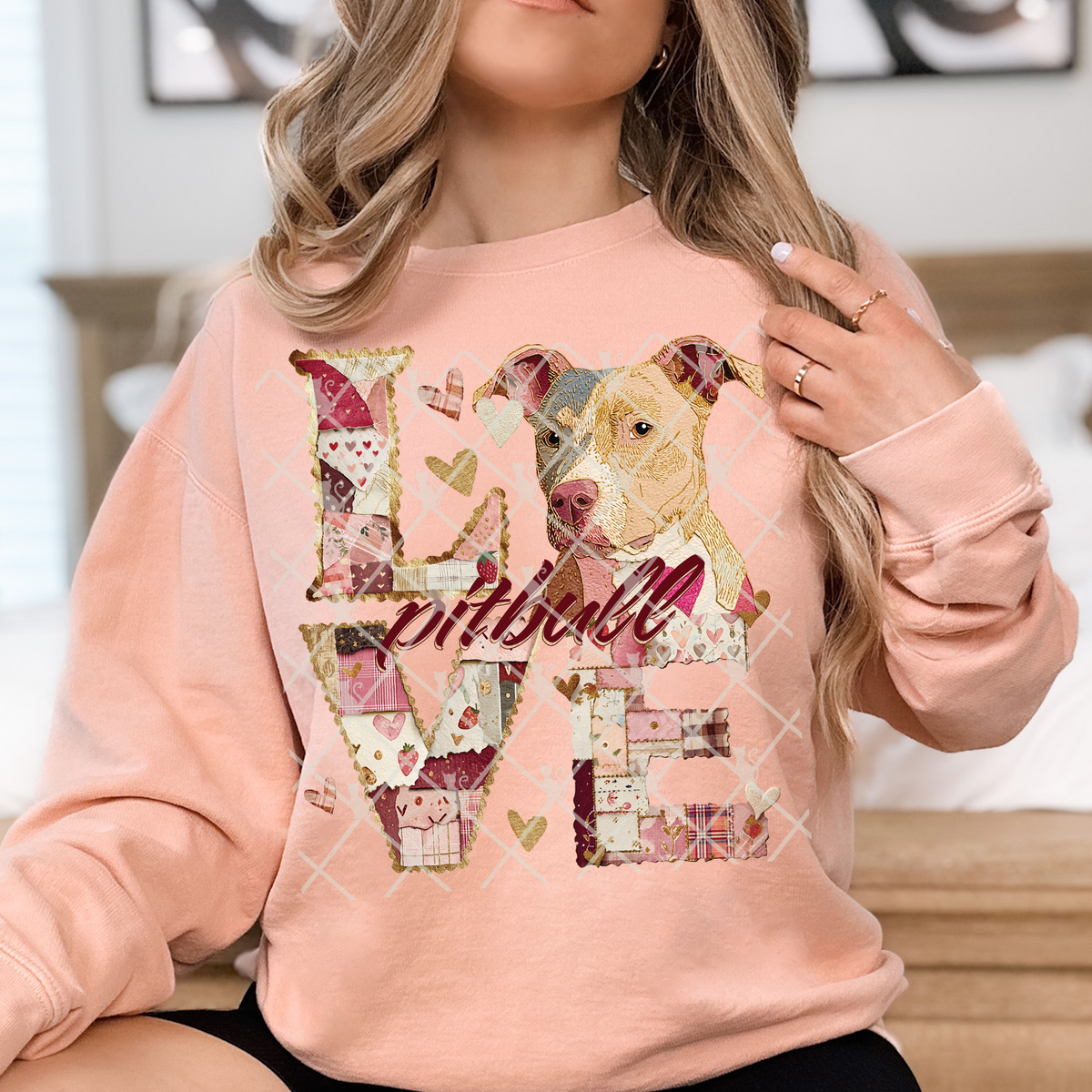 Love Pitbull TTD DTF transfer