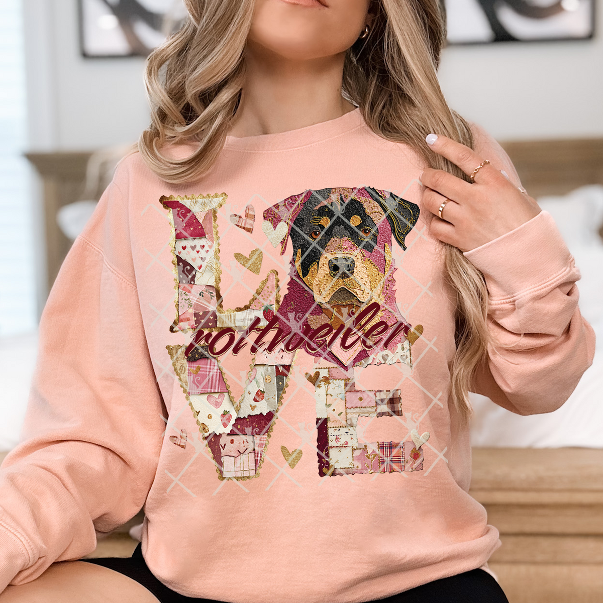 Love Rottweiler TTD DTF transfer