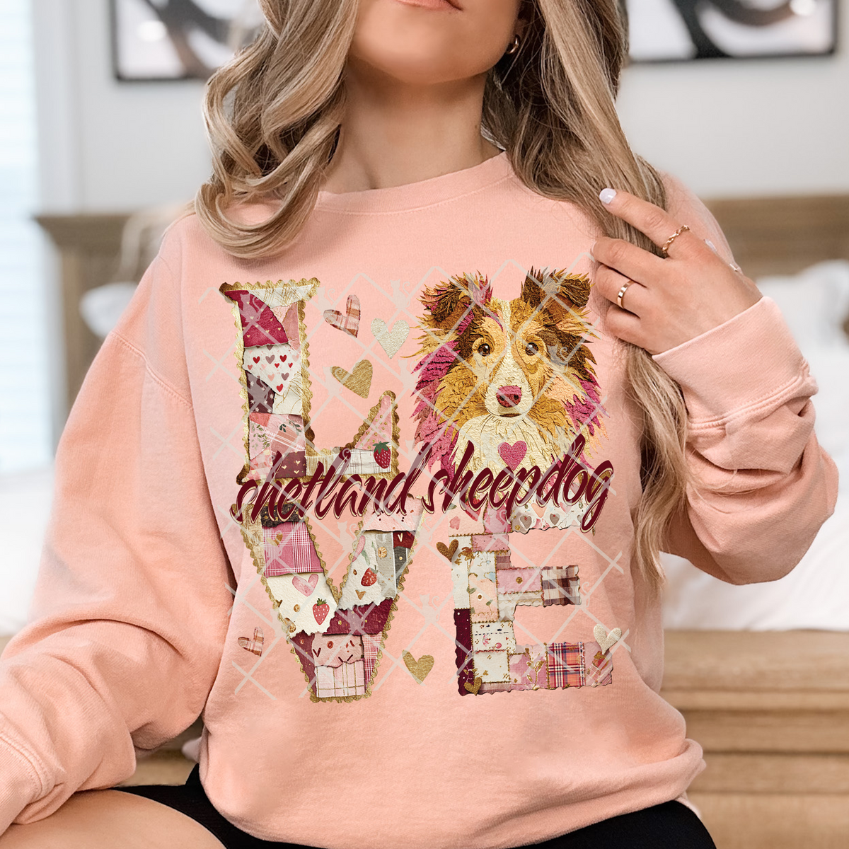 Love Shetland Sheepdog TTD DTF transfer