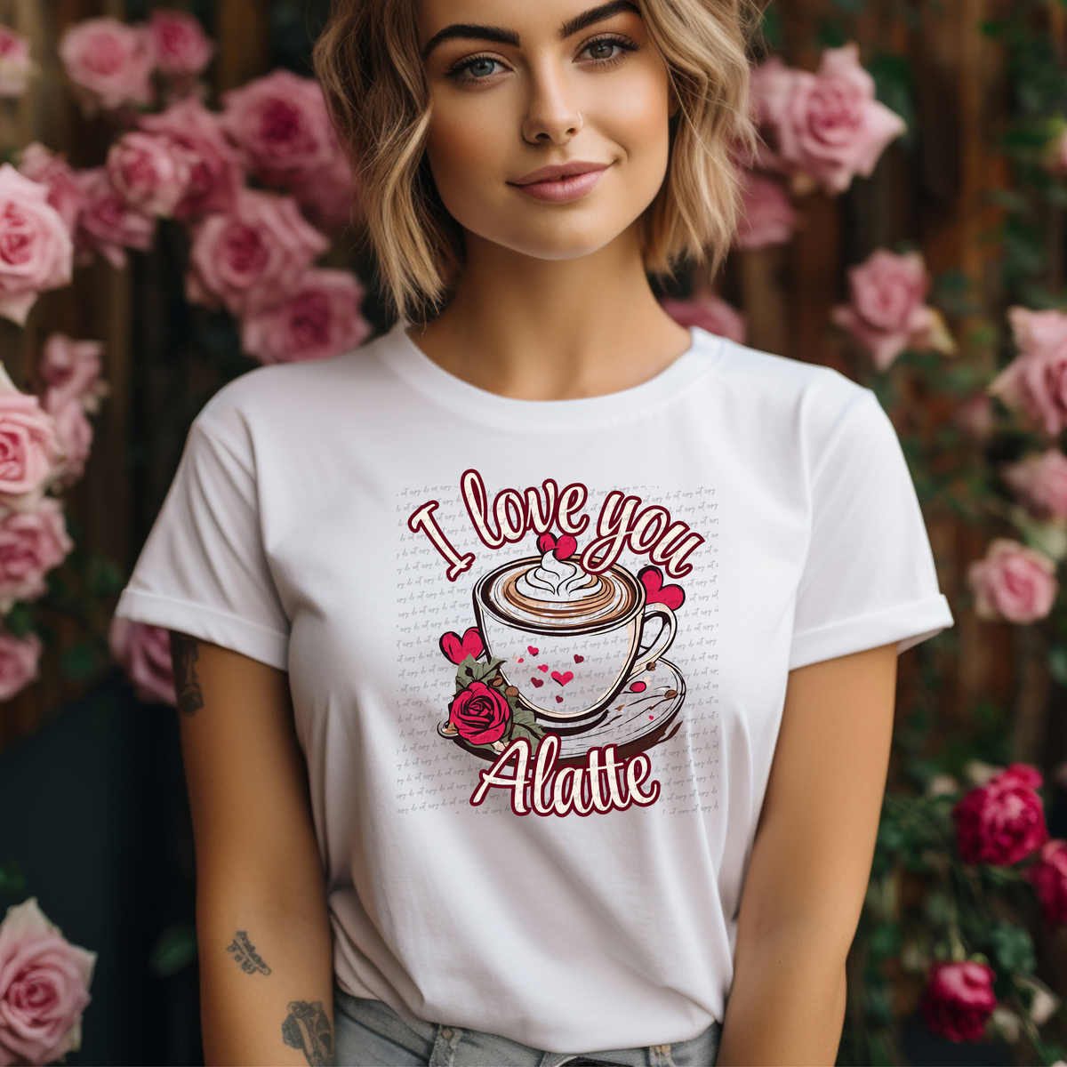 Love You A latte 74941 DTF Transfer