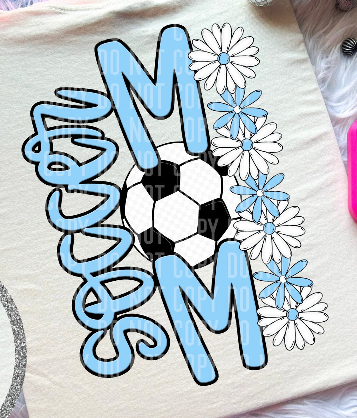 Soccer Mom Light Blue BACK (Caplinger) DTF transfer