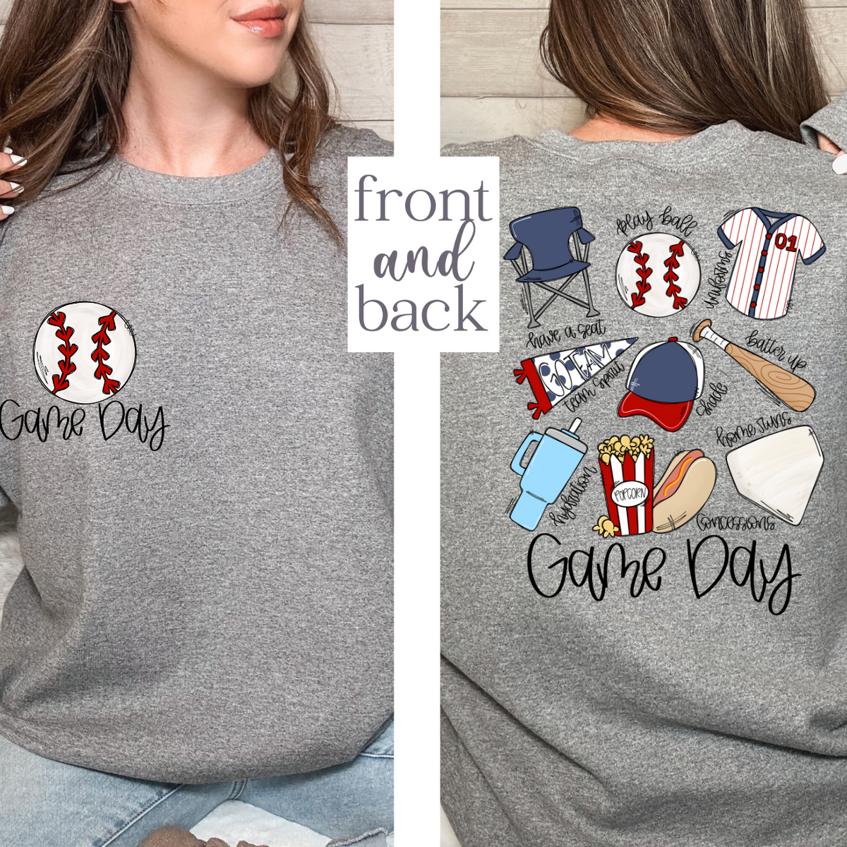 Game Day baseball (BACK ONLY) 68250 DTF Transfer