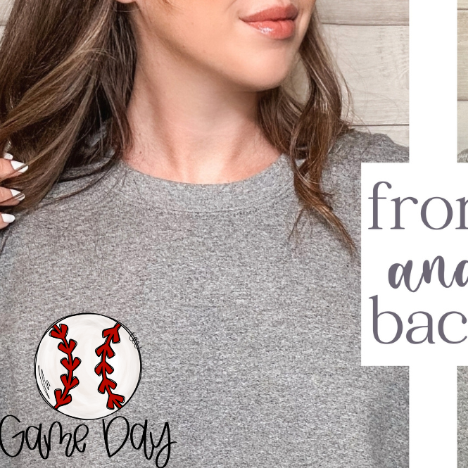 Game Day baseball (FRONT POCKET) 68249  DTF Transfer