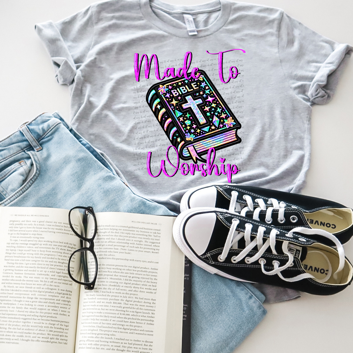 Made To Worship Bible 59499 DTF transfer